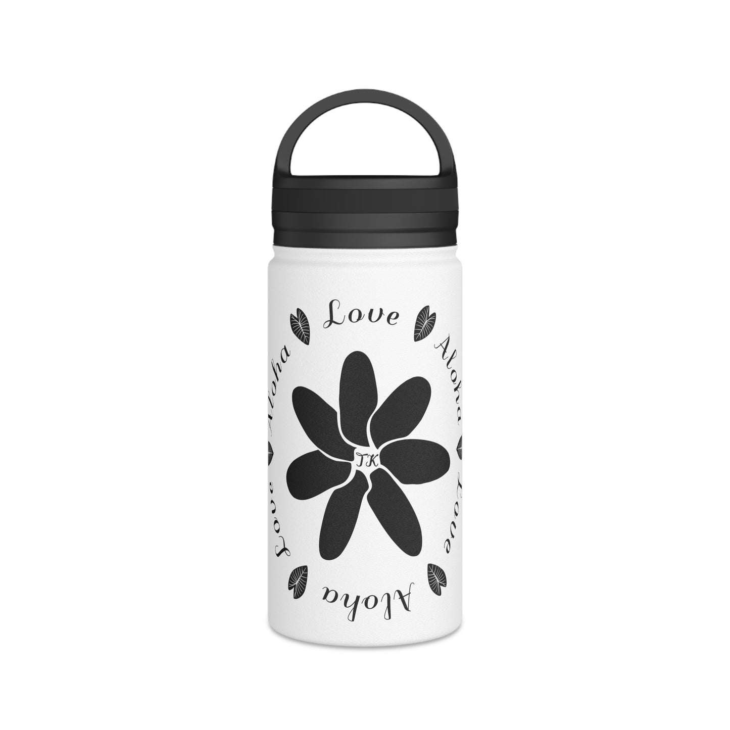 Love & Aloha Stainless Steel Designer Water Bottle with Handle Lid