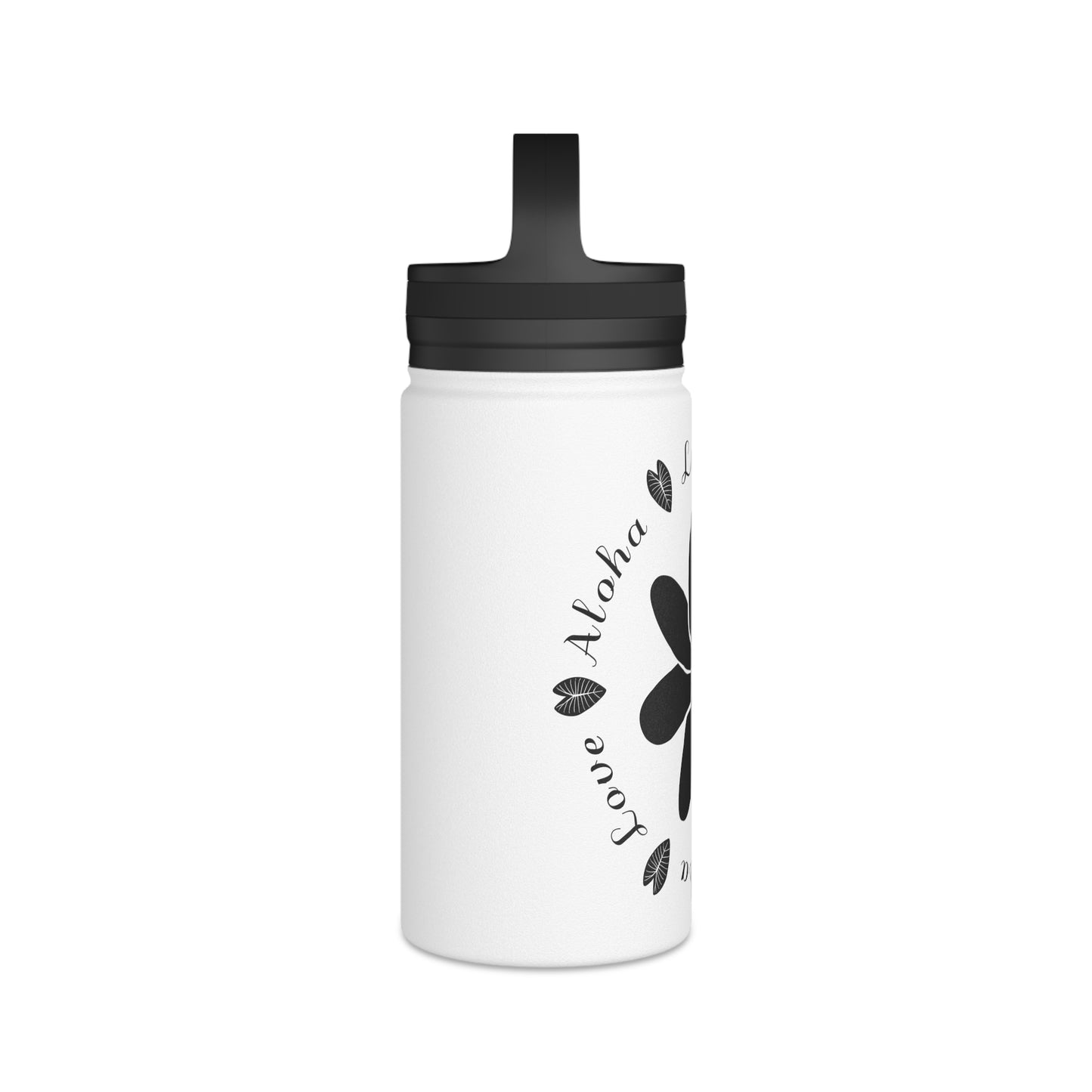 Love & Aloha Stainless Steel Designer Water Bottle with Handle Lid