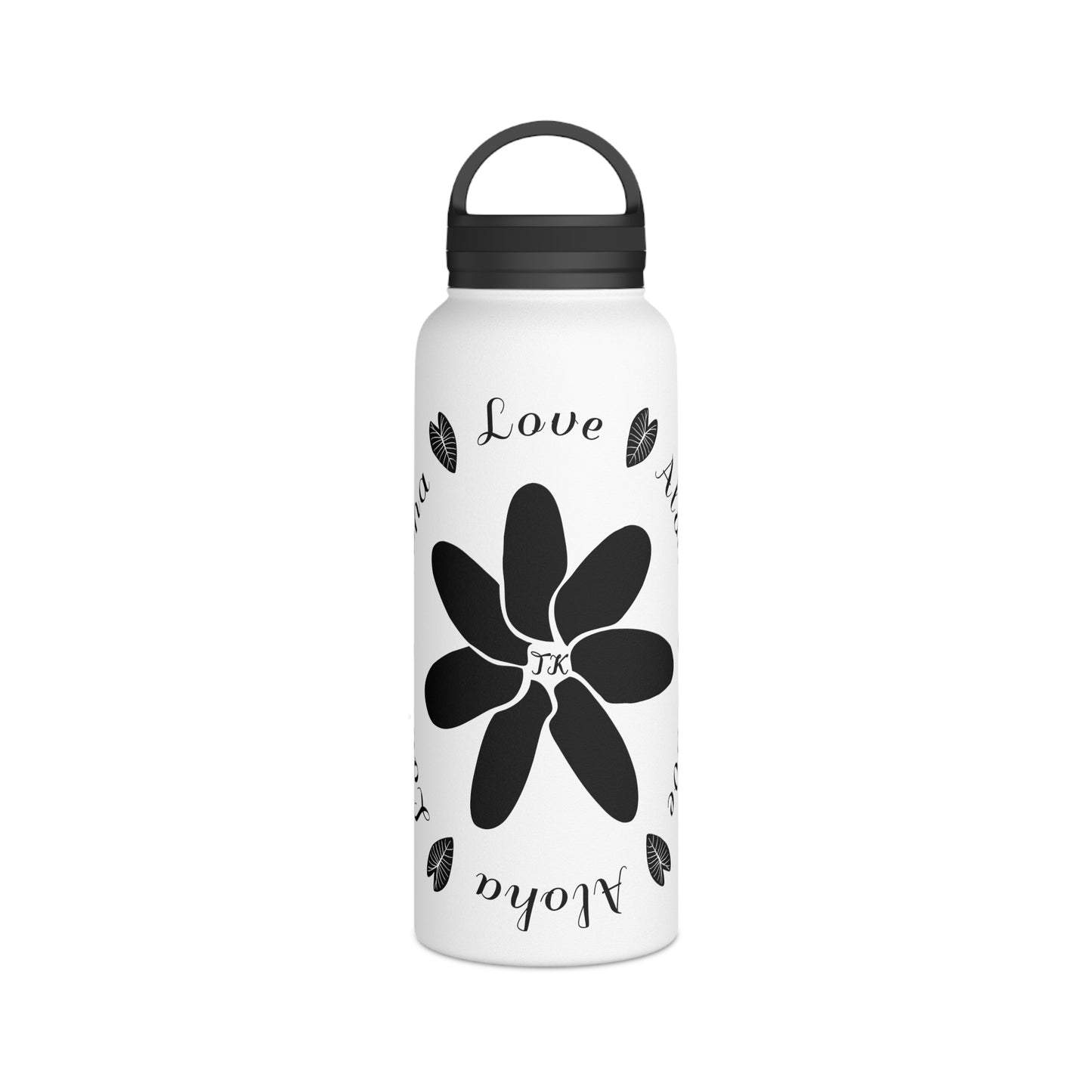 Love & Aloha Stainless Steel Designer Water Bottle with Handle Lid