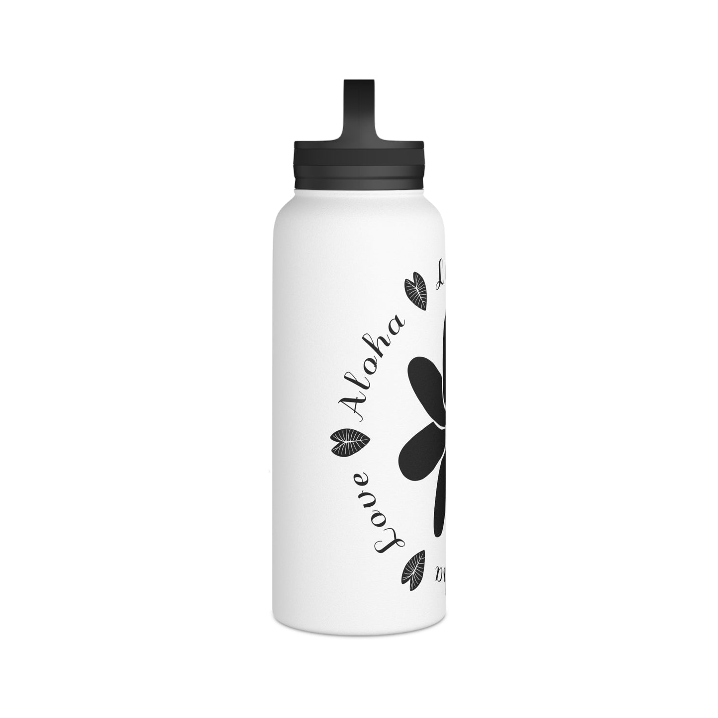 Love & Aloha Stainless Steel Designer Water Bottle with Handle Lid