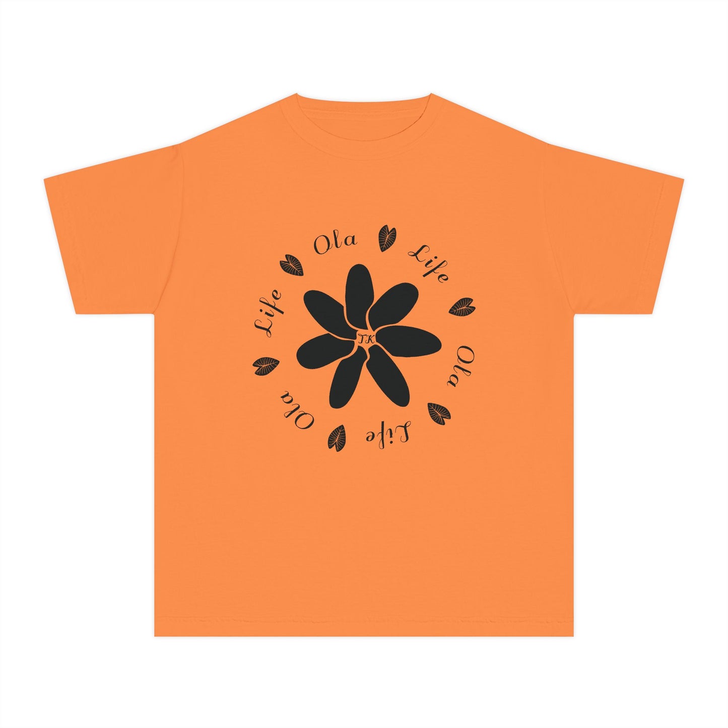 Youth Hawaiian Shirt Life & Ola Midweight Designer Tee for Kids