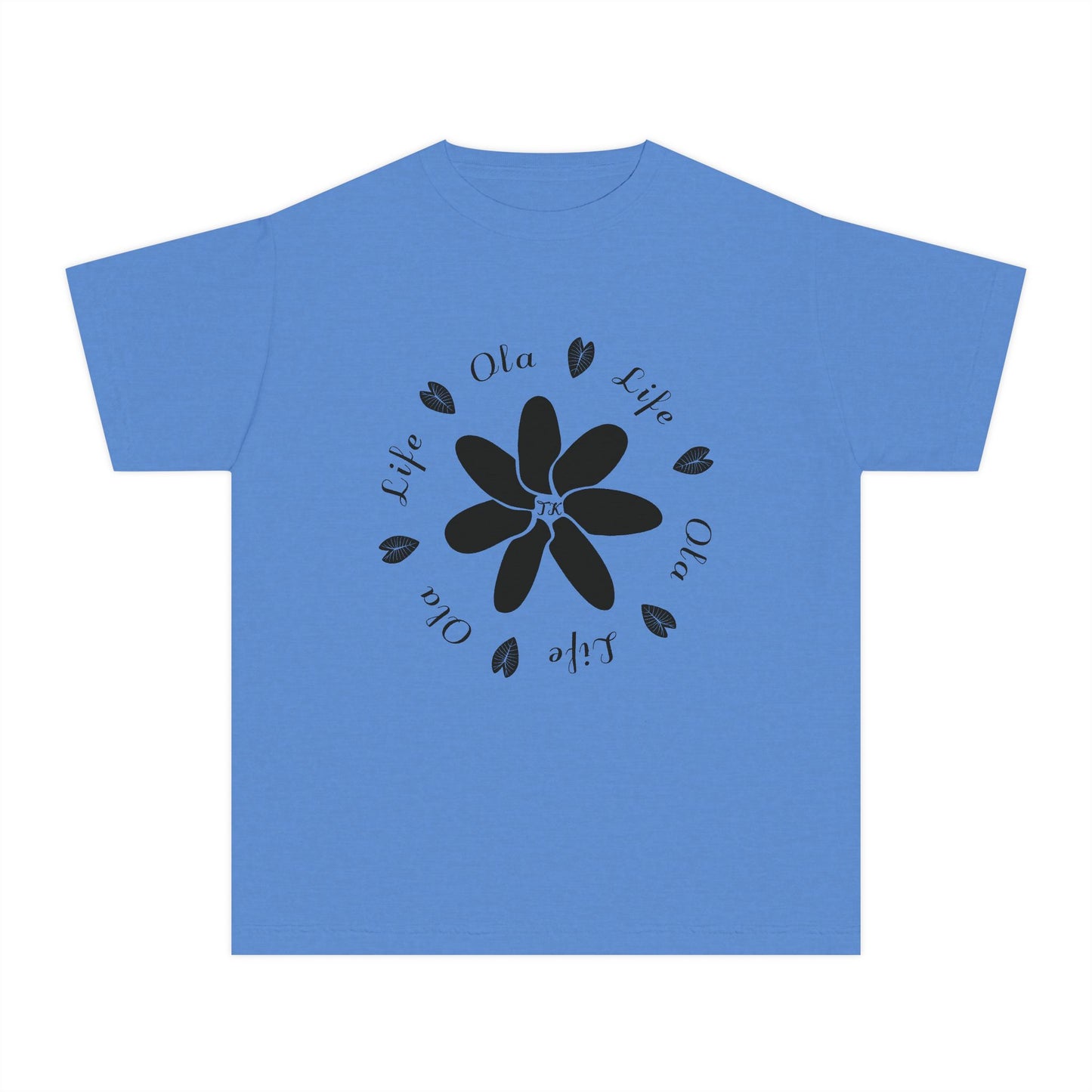 Youth Hawaiian Shirt Life & Ola Midweight Designer Tee for Kids