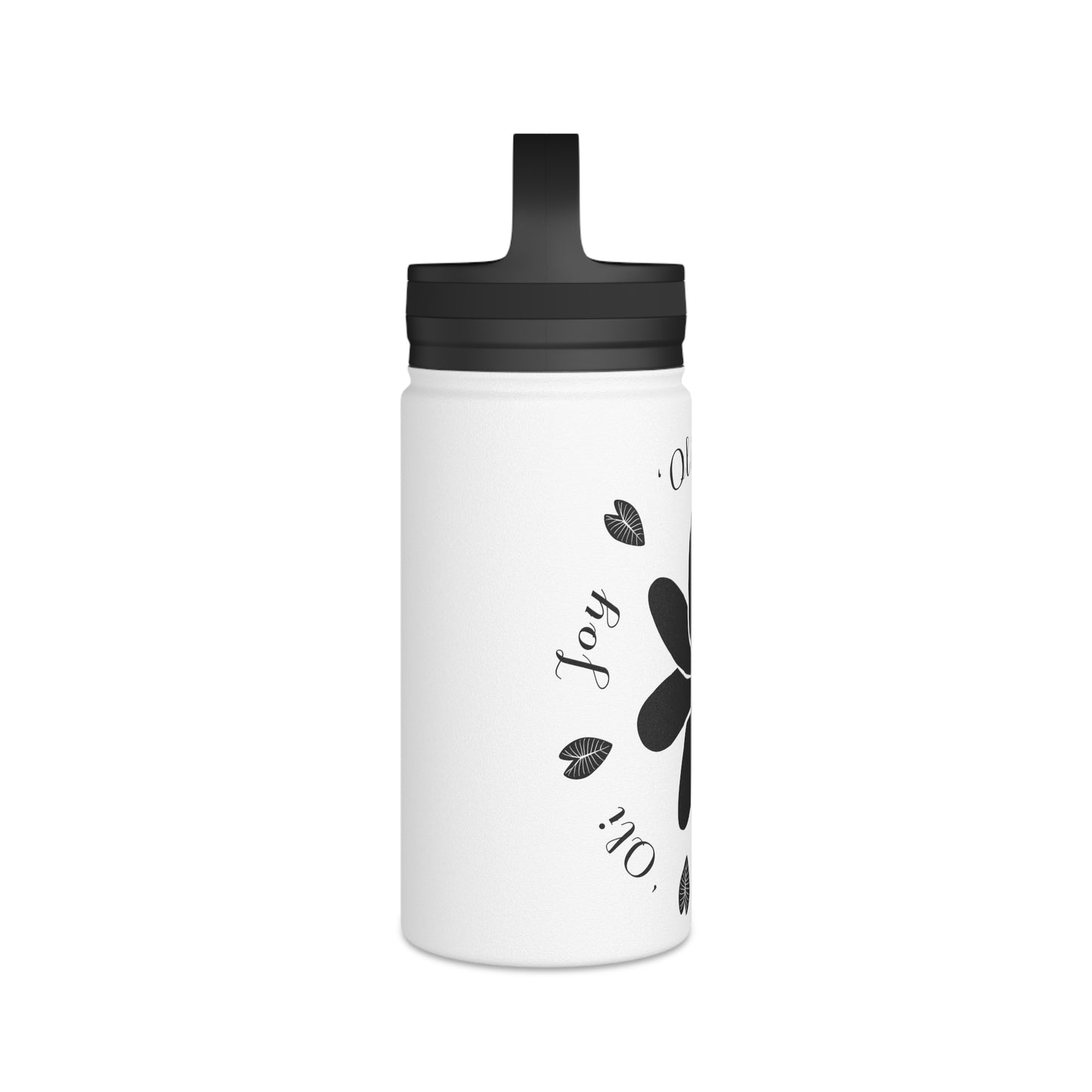 Joy & `Oli Stainless Steel Designer Water Bottle with Handle Lid