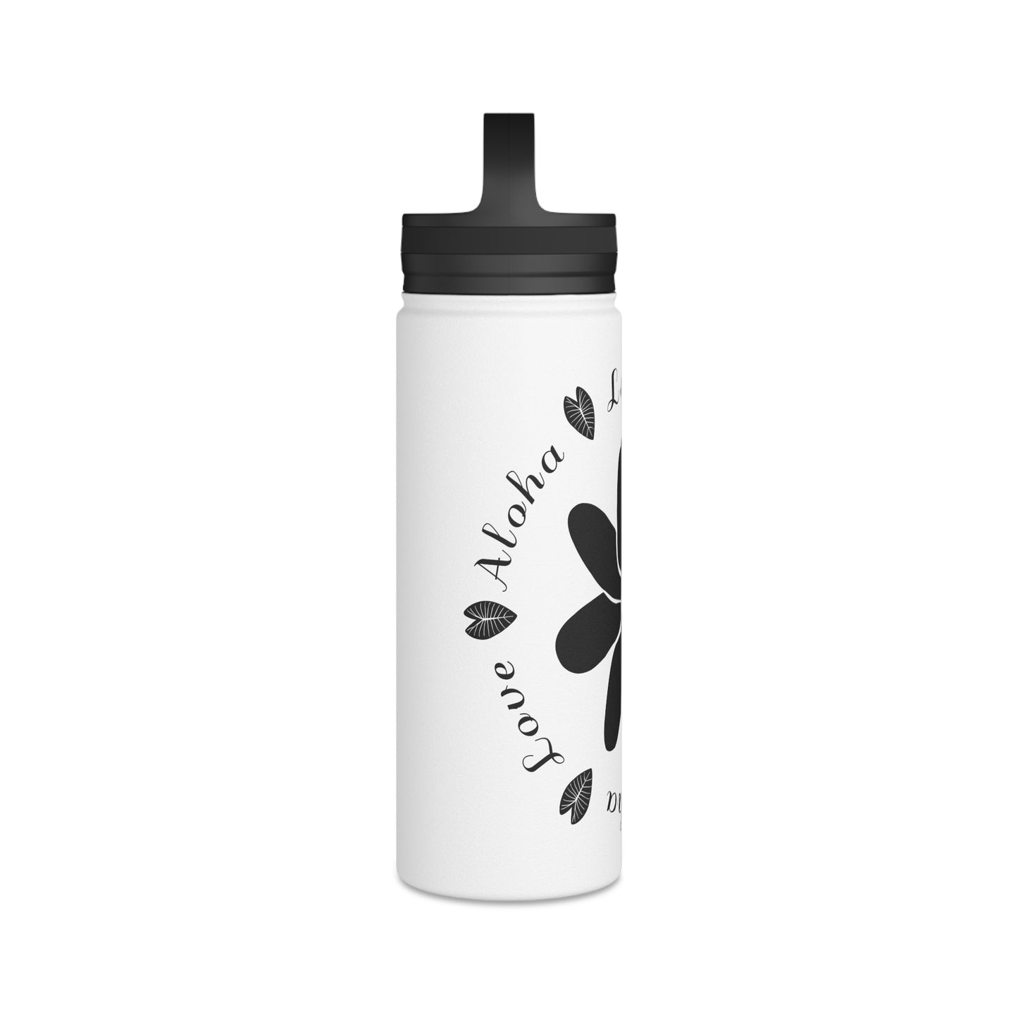 Love & Aloha Stainless Steel Designer Water Bottle with Handle Lid