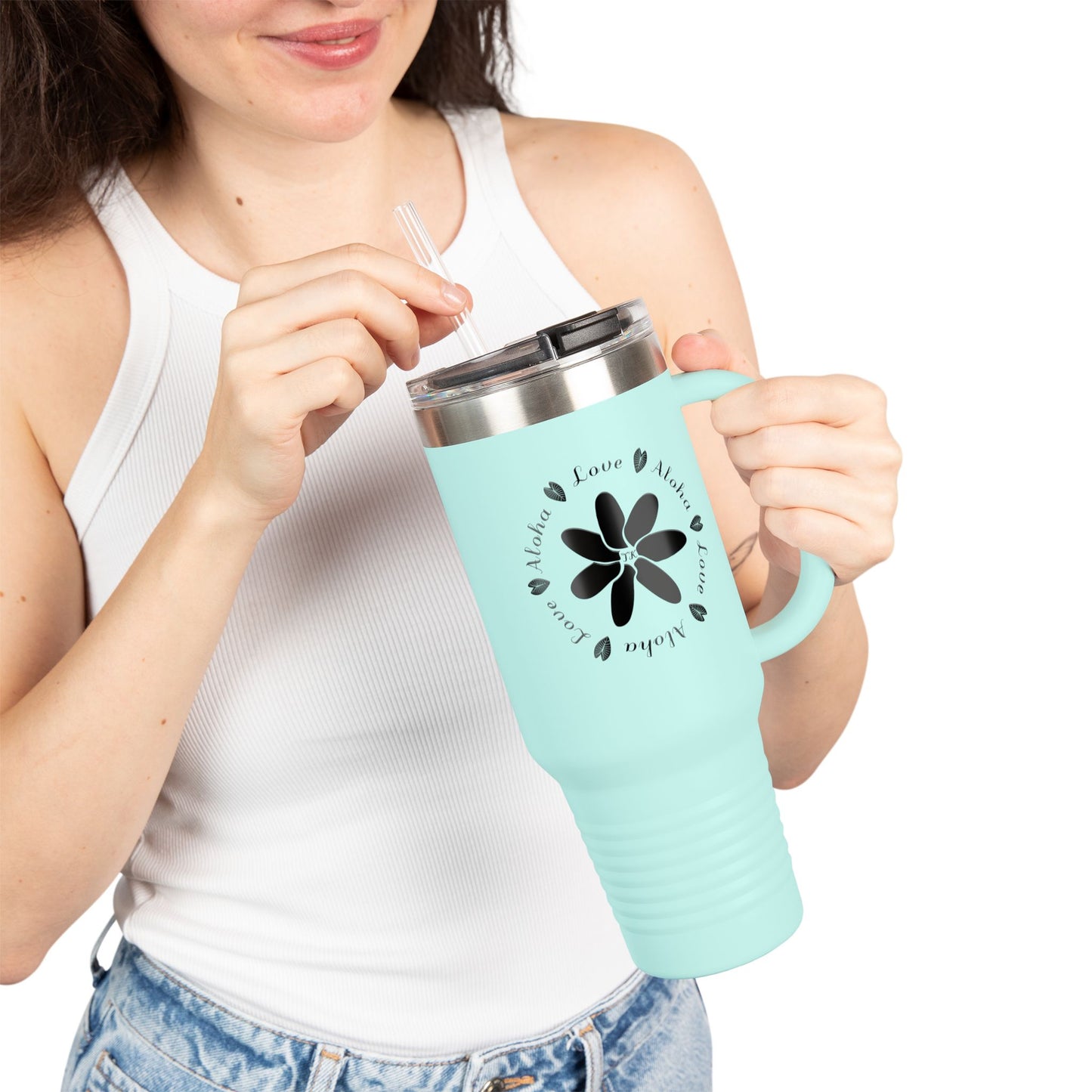 Love & Aloha Insulated Designer Travel Mug, 40oz