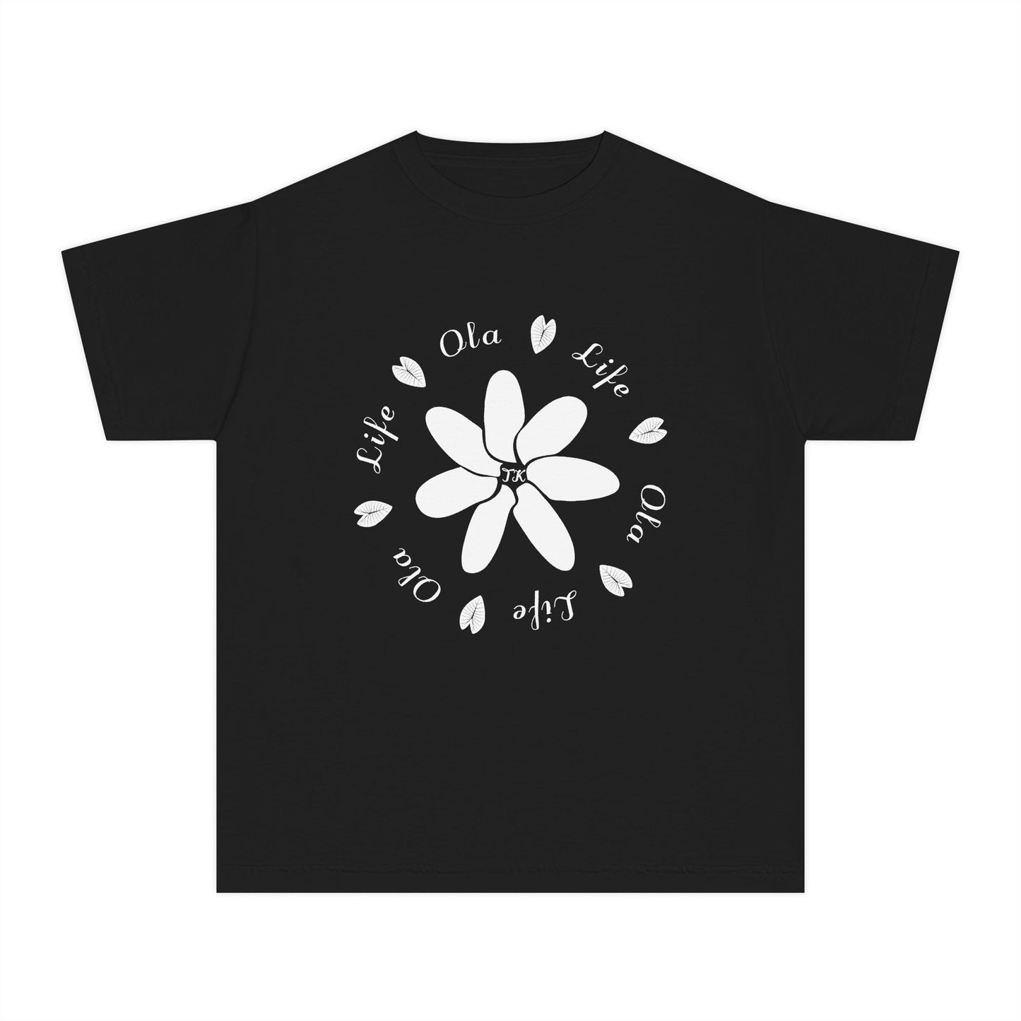 Youth Hawaiian Shirt Life & Ola Midweight Designer Tee for Kids