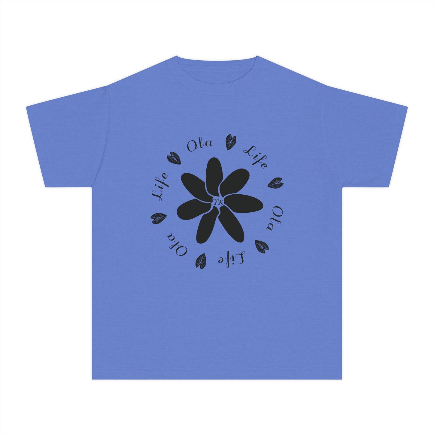 Youth Hawaiian Shirt Life & Ola Midweight Designer Tee for Kids