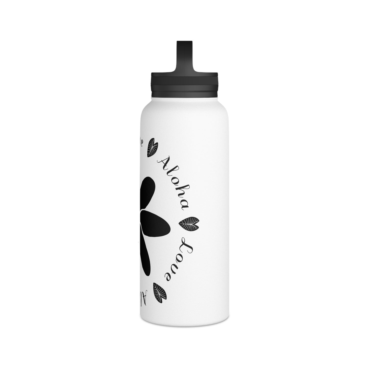 Love & Aloha Stainless Steel Designer Water Bottle with Handle Lid
