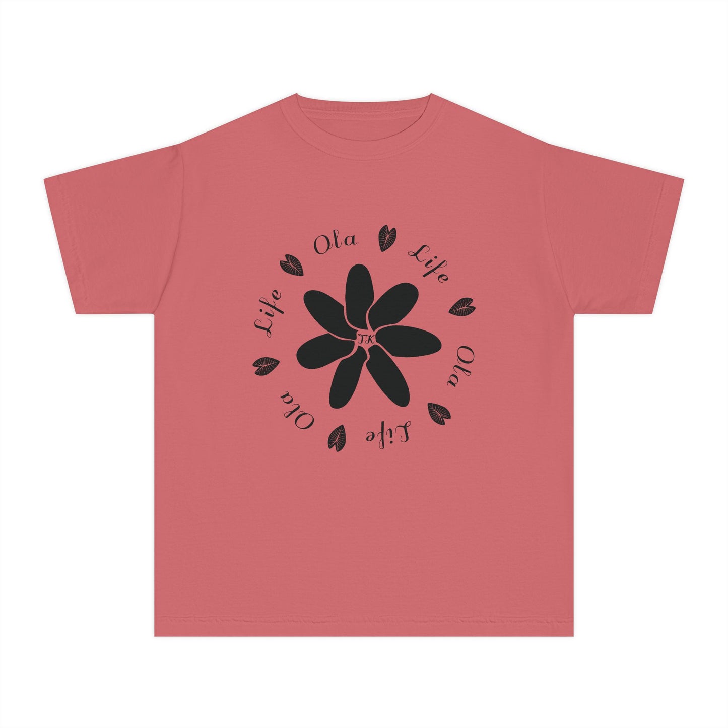 Youth Hawaiian Shirt Life & Ola Midweight Designer Tee for Kids