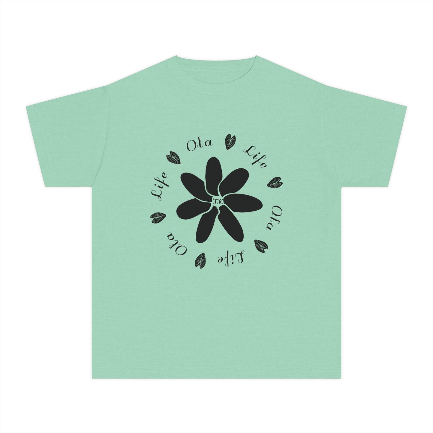 Youth Hawaiian Shirt Life & Ola Midweight Designer Tee for Kids