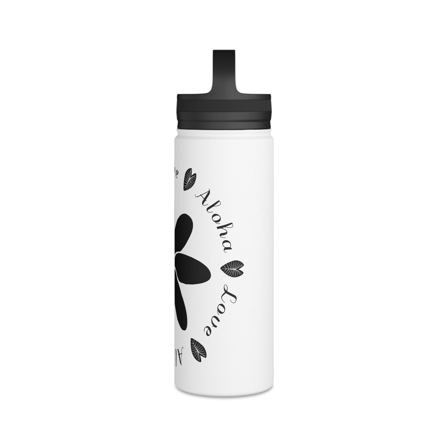 Love & Aloha Stainless Steel Designer Water Bottle with Handle Lid