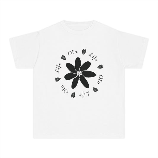 Youth Hawaiian Shirt Life & Ola Midweight Designer Tee for Kids