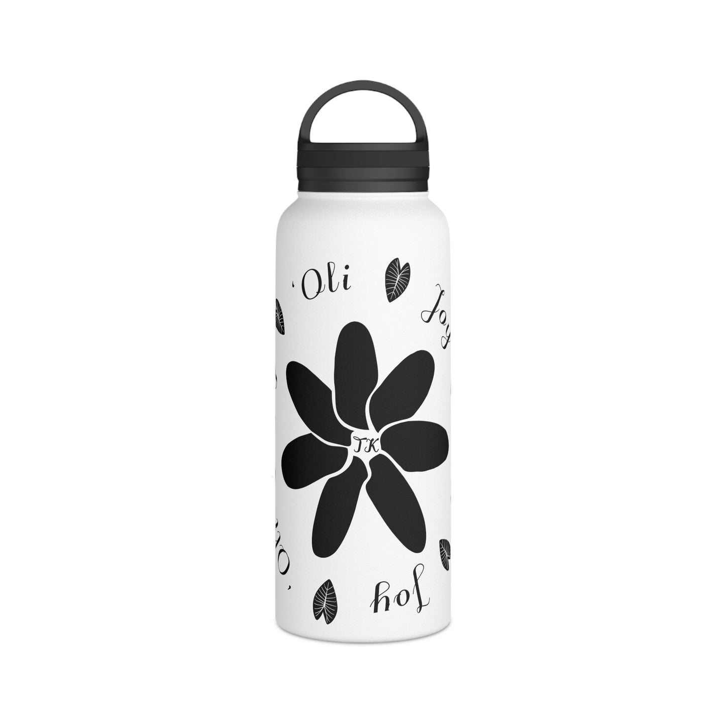 Joy & `Oli Stainless Steel Designer Water Bottle with Handle Lid