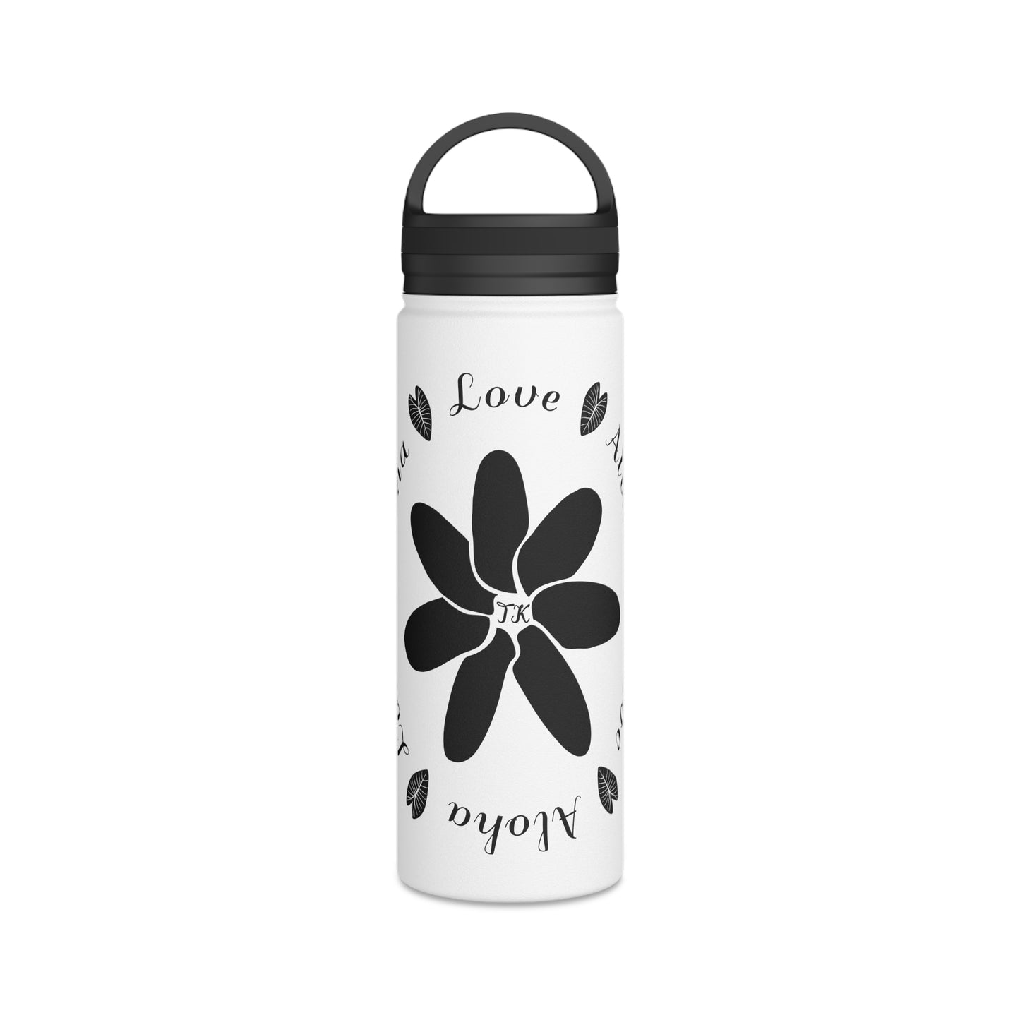 Love & Aloha Stainless Steel Designer Water Bottle with Handle Lid
