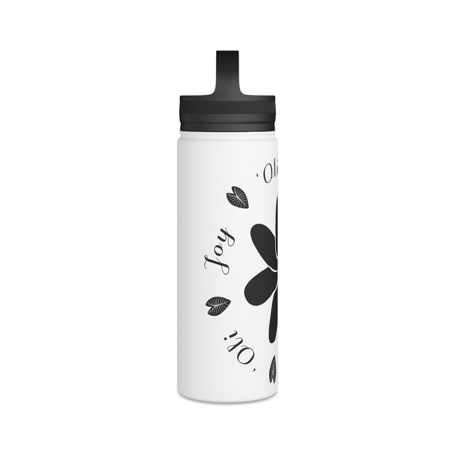 Joy & `Oli Stainless Steel Designer Water Bottle with Handle Lid